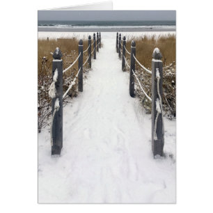 old orchard beach in winter cards