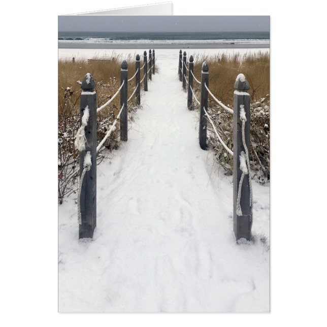 old orchard beach in winter cards (Front)