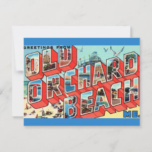 Old Orchard Beach Maine Greetings Postcard