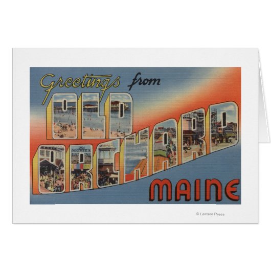 Old Orchard, Maine - Large Letter Scenes Cards (Front Horizontal)