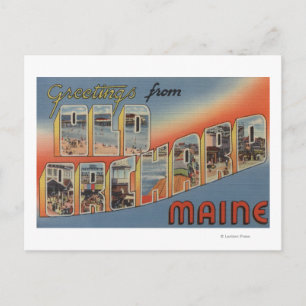 Old Orchard, Maine - Large Letter Scenes Postcard