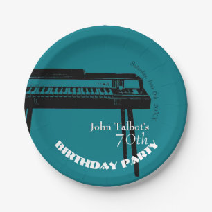 Old Organ 70th birthday Party Paper Plate