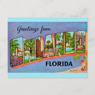Old Orlando Greetings Postcard
