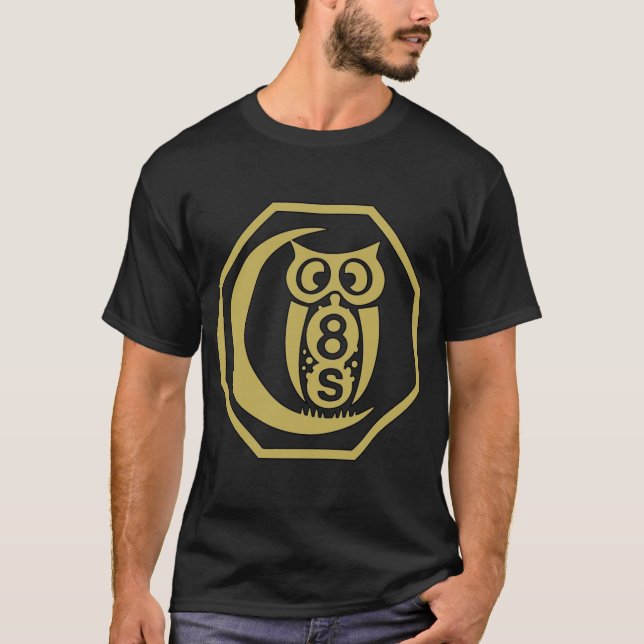 Old Owl Gold Crest T-shirt (Front)