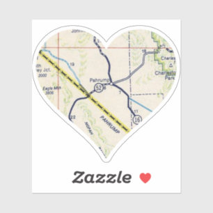 Old Pahrump NV Map Sticker