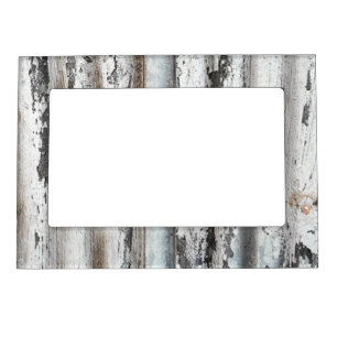 Old Paint Chipped Wall of Corrugated Metal Magnetic Frame