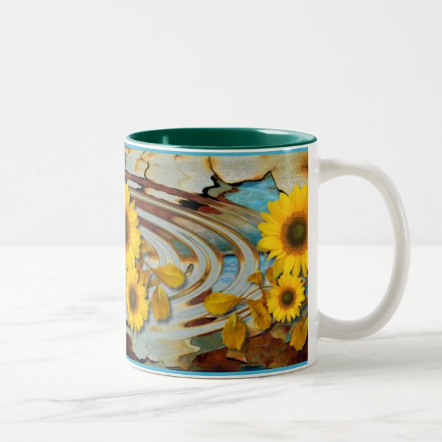 OLD PAINT & SUNFLOWERS  ~ Two - Tone Mug (Right)