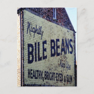 Old Painted Bile Beans Sign Postcard