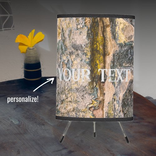 Old painted brick wall tripod lamp