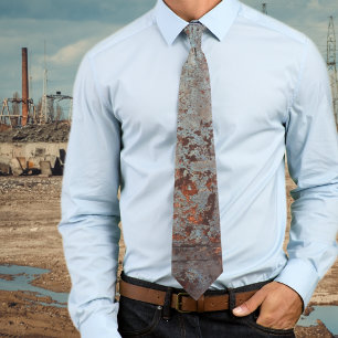 Old painted rusty door neck tie