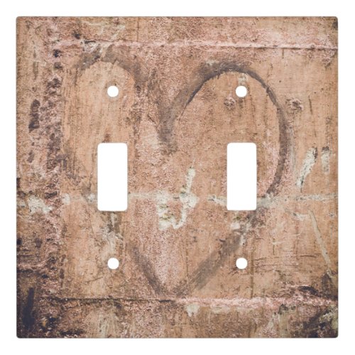 Old painted wall Love you  Light Switch Cover