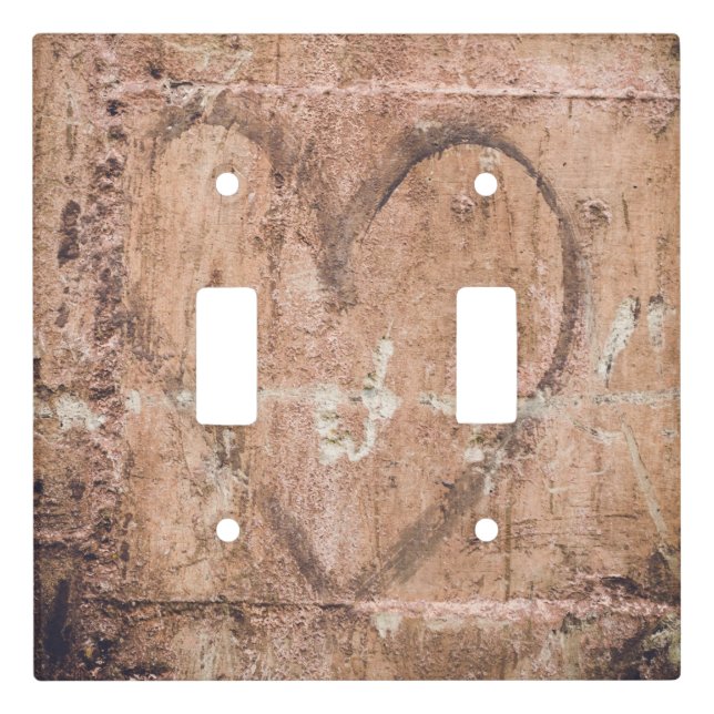 Old painted wall Love you  Light Switch Cover (Front)