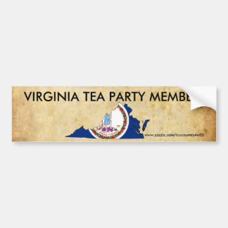 old_paper, 627px-Flag-map_of_Virginia.svg, VIRG... Bumper Sticker
