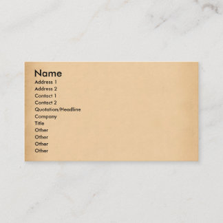 Old paper business card