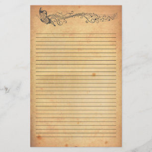 Old paper Butterfly Stationery