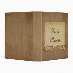 Old Paper Look Avery Mini Recipe Binder
