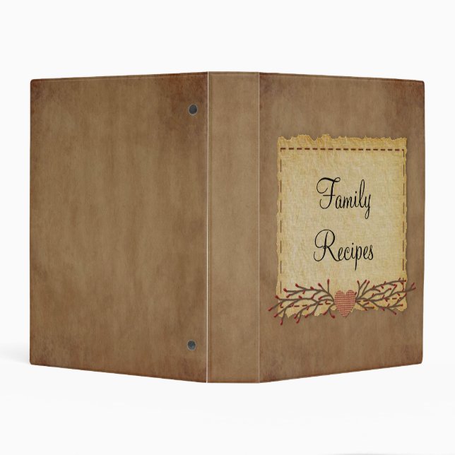 Old Paper Look Avery Mini Recipe Binder (Background)