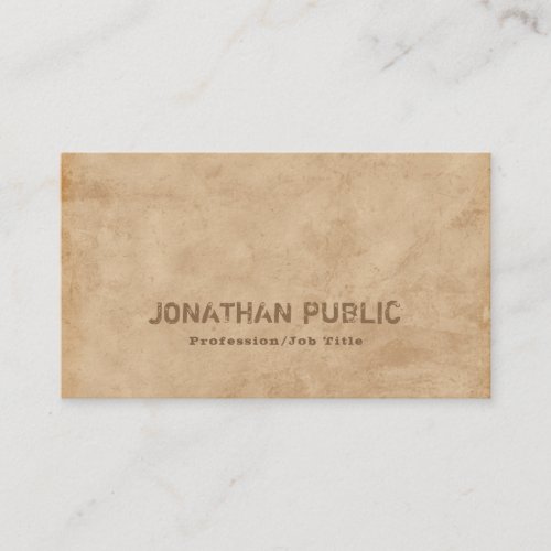 Old Paper Look Vintage Elegant Ultra Thick Luxury Business Card