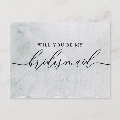 Old Paper Signature Calligraphy Bridesmaid Invitation Postcard