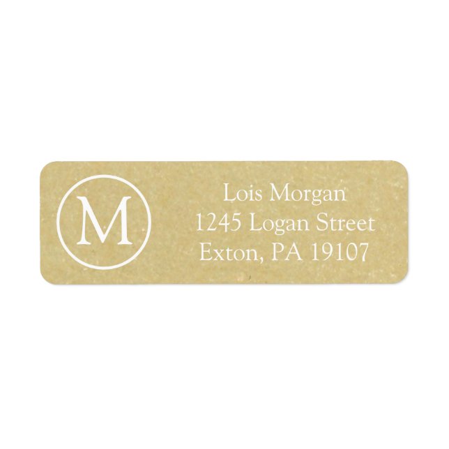 Old Paper Texture Background Label (Front)