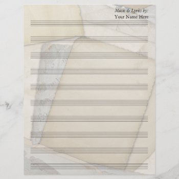 Old Papers Blank Sheet Music 10 Stave by GranniesAttic at Zazzle