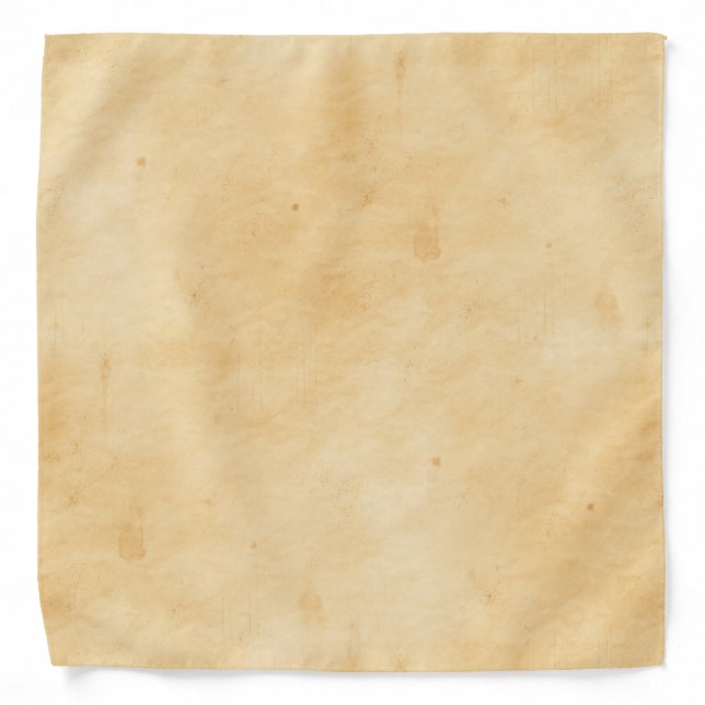 Old Parchment Background Stained Mottled Look Bandana (Front)