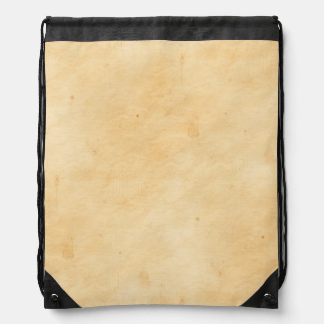 Old Parchment Background Stained Mottled Look Drawstring Bag (Front)