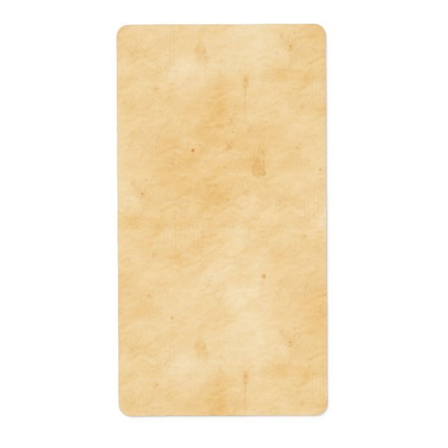Old Parchment Background Stained Mottled Look Label (Front)
