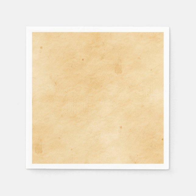 Old Parchment Background Stained Mottled Look Paper Napkins (Front)