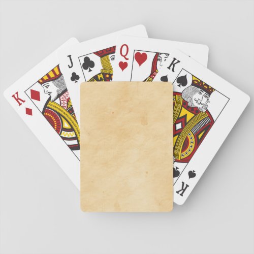 Old Parchment Background Stained Mottled Look Playing Cards