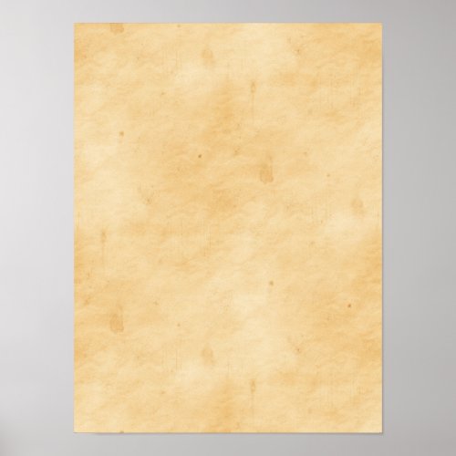 Old Parchment Background Stained Mottled Look Poster