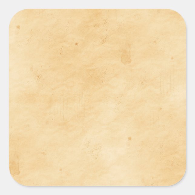 Old Parchment Background Stained Mottled Look Square Sticker (Front)