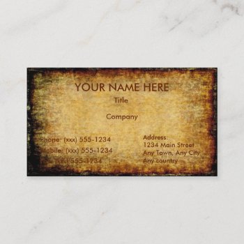 Old Parchment ~ Business Card by TheWhippingPost at Zazzle