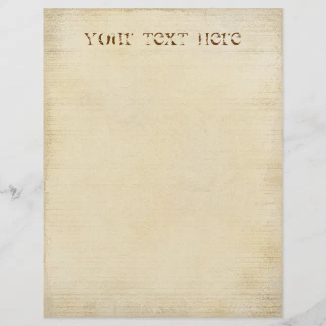 Parchment Header Old Parchment Letterhead | Zazzle