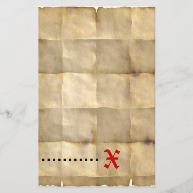 Old Parchment, Treasure Map Paper (Front)