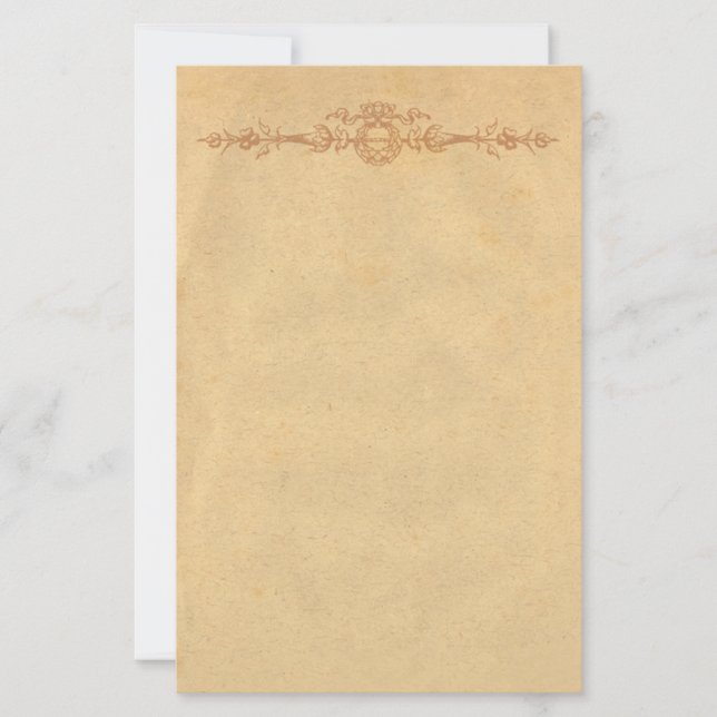 Old parchment with ornament Stationery (Front)