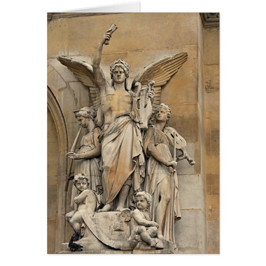 Old Paris Opera Statues-1 Cards (Front)