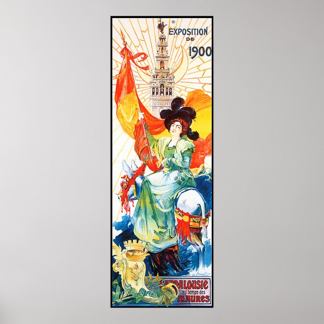 Old Paris Worlds Fair Poster Advertising (Front)