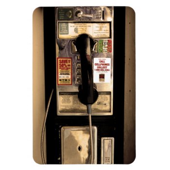 Old Pay Phone Magnet by pixelholic at Zazzle