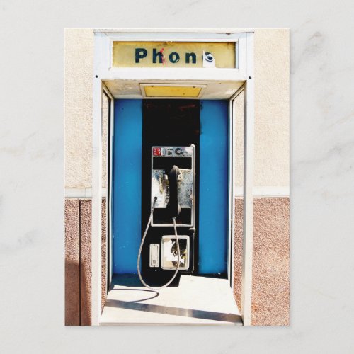 Old Pay Phone Postcard