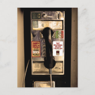 Old Pay Phone Postcard