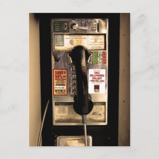 Old Pay Phone Postcard