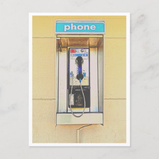 Old Pay Phone Postcard