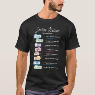 Old People Elderly Texting Code  Senior Citizen T-Shirt