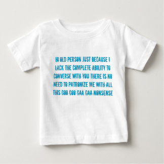 old person speech baby child's t shirt