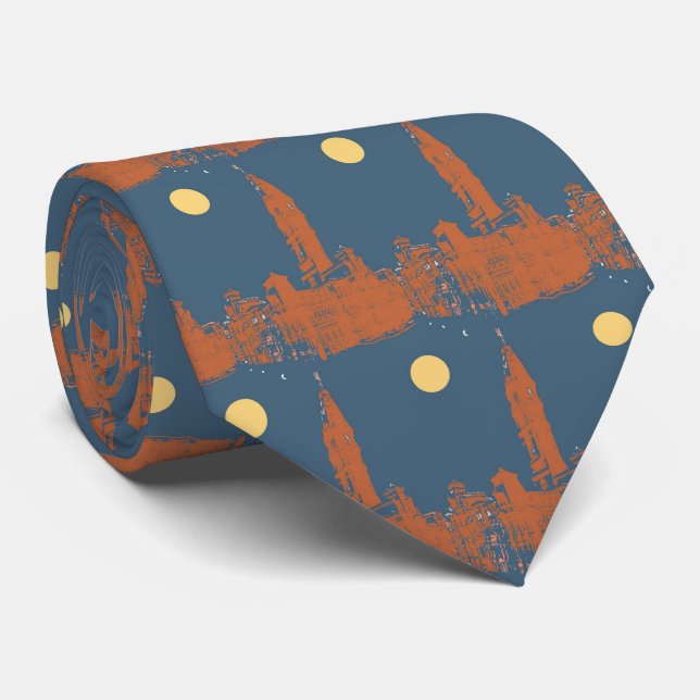 Old Philadelphia City Hall, Old Philadelphia Ci... Neck Tie (Rolled)