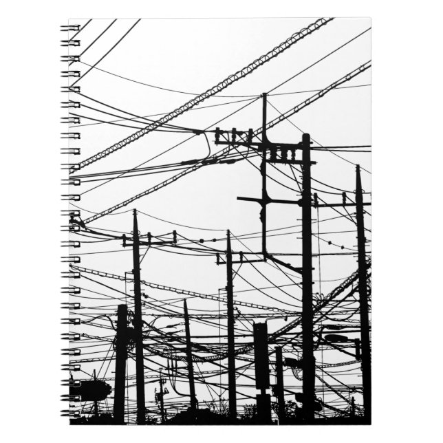 Old Phone and Power Lines Notebook (Front)