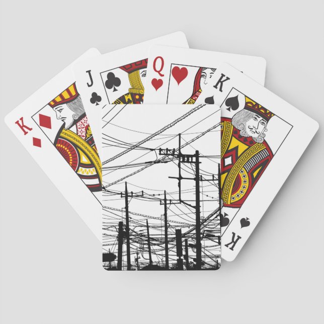 Old Phone and Power Lines Poker Cards (Back)