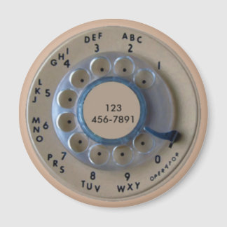 Old Phone Dial, add number Magnet