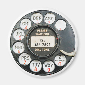 Old Phone Dial, add number Magnet